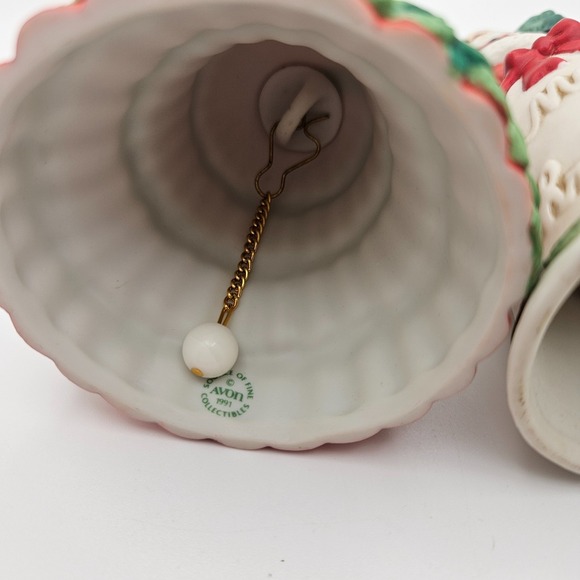 Vintage Christmas Bell Lot – Avon 1991 Bear Bell & Santa Merry Christmas Bell - Picture 4 of 7